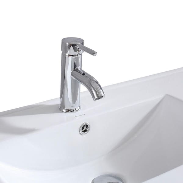 Wonline 36 in. W x 18 in. D Ceramic Vanity Top in White with