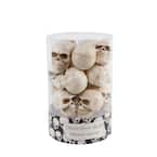 3 in. Halloween Mini Natural Plastic Skulls Fillers in PVC Gift Box (12-Pices Per Box)