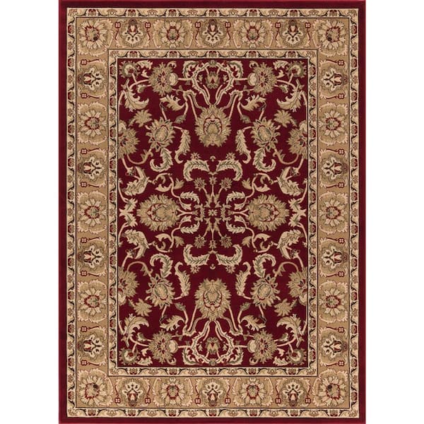 Ankara Traditional Design Crimson Red Modern Round Rug 3 Sizes **FREE DELIVERY** 