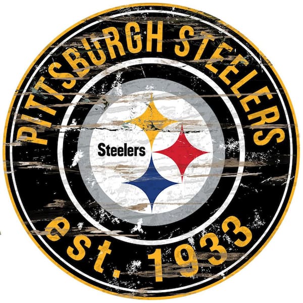 Adventure Furniture 24' NFL Pittsburgh Steelers Round Distressed Sign  N0659-PIT - The Home Depot