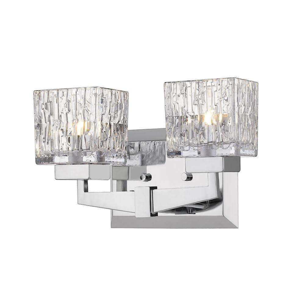 UPC 685659143171 product image for Rubicon 13.5 in. 2-Light LED Chrome Vanity Light with Clear Glass | upcitemdb.com