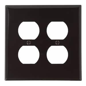 Brown 2-Gang 1-Toggle/2-Duplex Wall Plate (1-Pack)