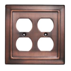 Architectural 2-Gang 2-Duplex Wall Plate (Antique Copper Finish)