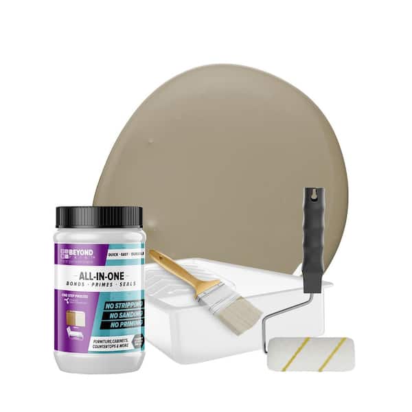 BEYOND PAINT 1 qt. Pebble Furniture Cabinets Countertops and More Multi-Surface All-in-One Interior/Exterior Refinishing Kit