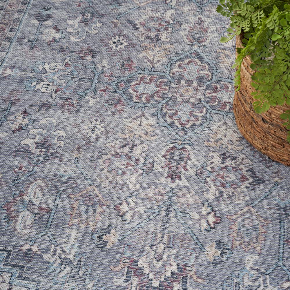 Nicole Curtis Grey 4' x 6' Machine Washable Vintage Medallion Area Rug