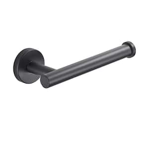 Single Arm Toilet Paper Holder Wall Mounted in Stainless Steel Matte Black
