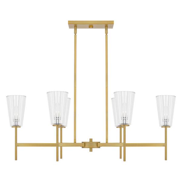 ASHLEY HARBOUR COLLECTION Mauldin 6-Light Aged Brass Chandelier