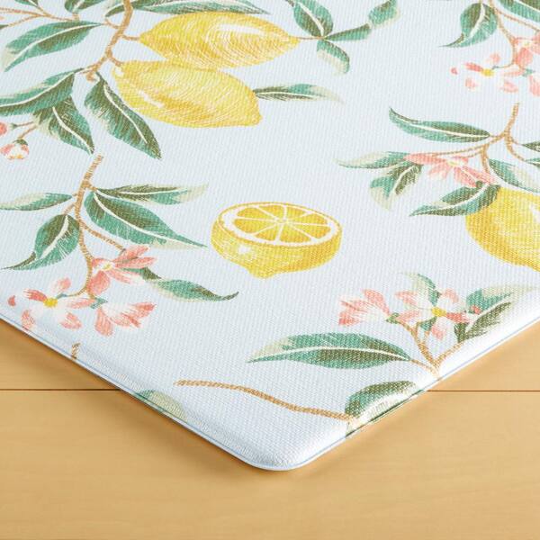 Mohawk Home Dri-Pro Cushion Kitchen Mat, Lemons All Over Slice, Multi, 1' 6 x 2' 6