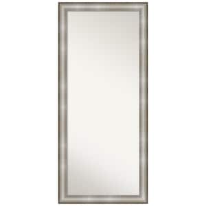Imperial 64.88 in. x 28.88 in. Modern Classic Rectangle Framed Silver Floor Leaning Mirror