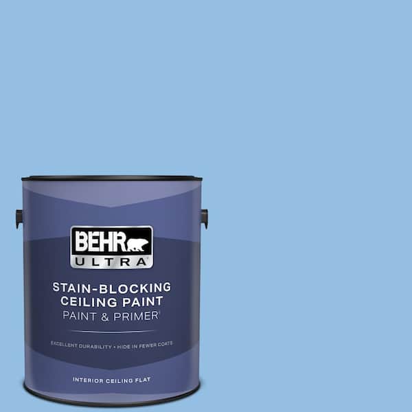 1 gal. #P520-3 Toile Blue Ceiling Flat Interior Paint and Primer