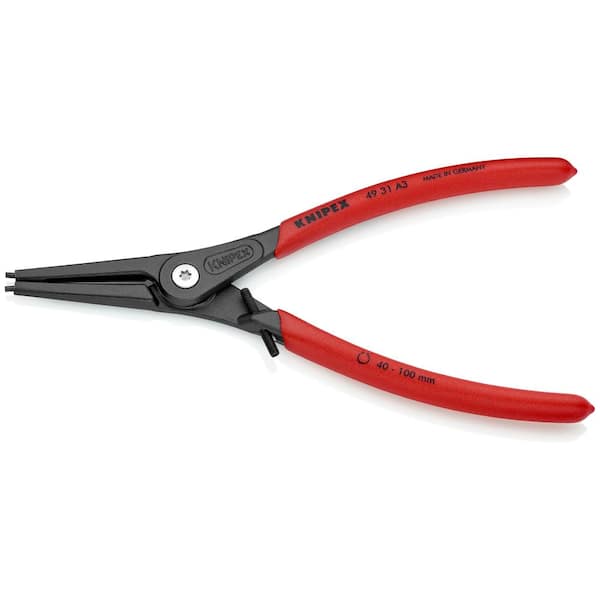 KNIPEX Precision Snap Ring Pliers with Limiter-External Straight with Adjustable Opening