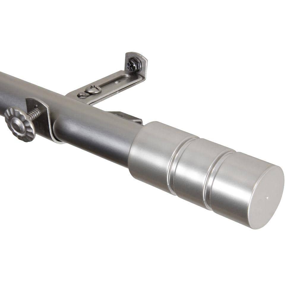 66 in. - 120 in. Satin Nickel Telescoping Single Curtain Rod Kit with Theo Finial price history on PriceWatchPro