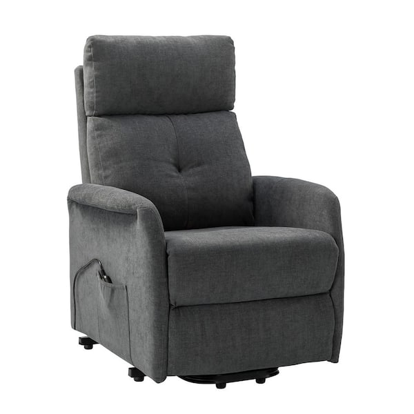 JAYDEN CREATION Carol Charcoal Power Recliner with Flared Arms Set