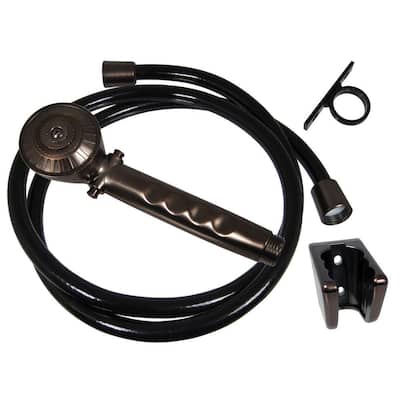 Single-Function Handheld Shower Kit with 60 in. Vinyl Hose and Trickle Shut-Off - Rubbed Bronze