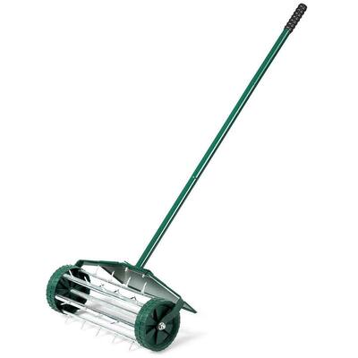 Dethatching Tool Core Aeration Tool Gray Bunny Lawn Coring Aerator Manual Grass Dethatcher Produce Turf Plugs to Prevent Lawn Run-Off and Soil Compaction 