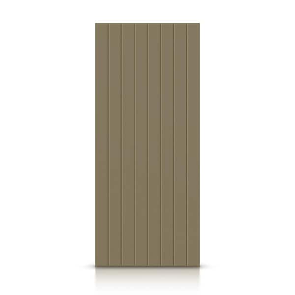 CALHOME 24 in. x 80 in. Hollow Core Olive Green Painted Composite MDF Interior Door Slab