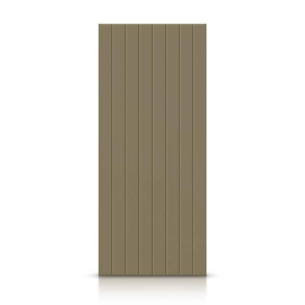 CALHOME 24 in. x 84 in. Hollow Core Olive Green Stained Composite MDF Interior Door Slab