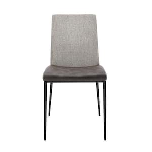 Amelia Dark Gray Fabric Cushioned Parsons Chair (Set of 2)