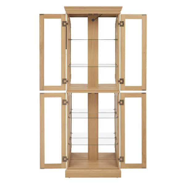 COWLOWN 24.21 in. W x 12.2 in. D x 71.26 in. H Bathroom Light Brown Linen Cabinet