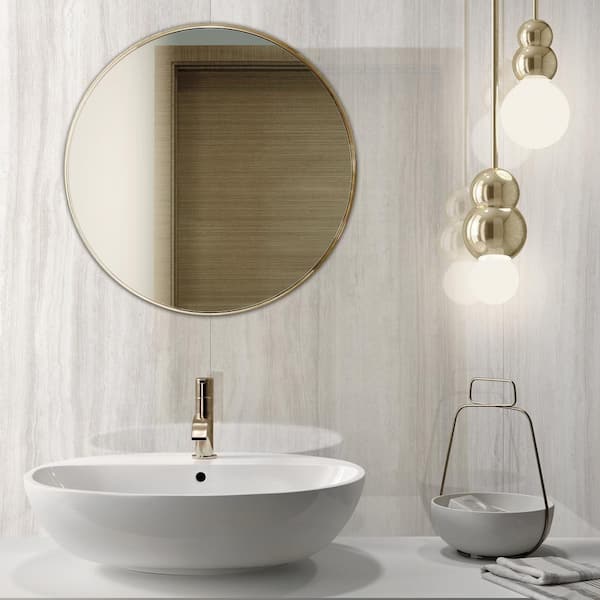 Atlanta White 23.45 in. x 47.07 in. Polished Porcelain Floor and Wall Tile (31 sq. ft./Case)