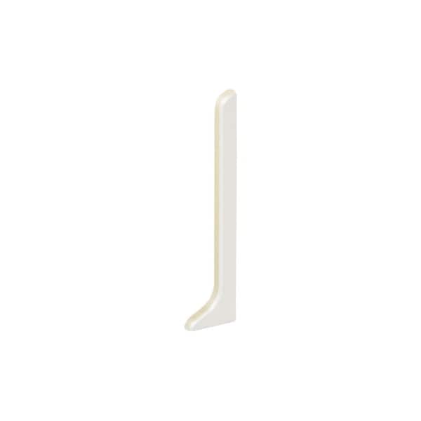 Schluter Designbase-SL Matte White Aluminum 3-1/8 in. x 1/2 in. Metal Left End Cap