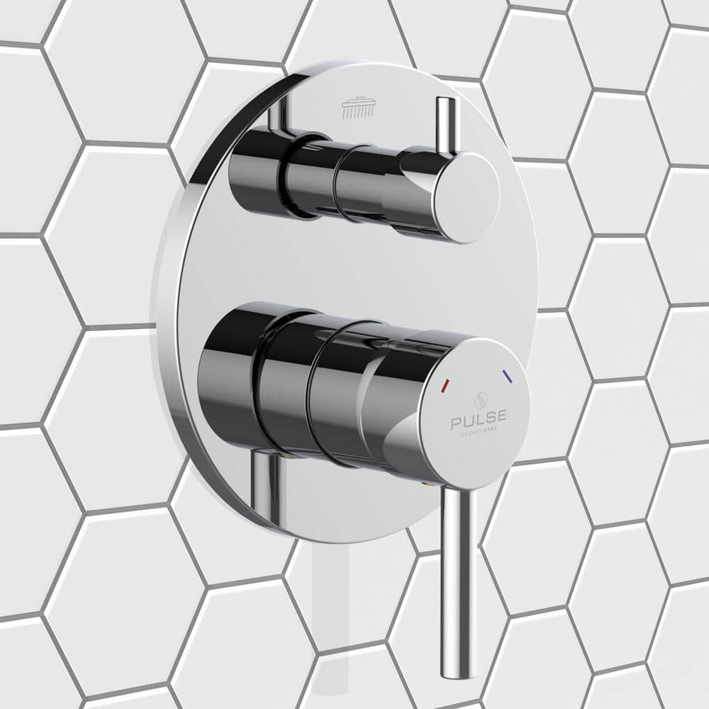 Chrome Two-Way Pressure Balance Shower Valve with Trim Kit