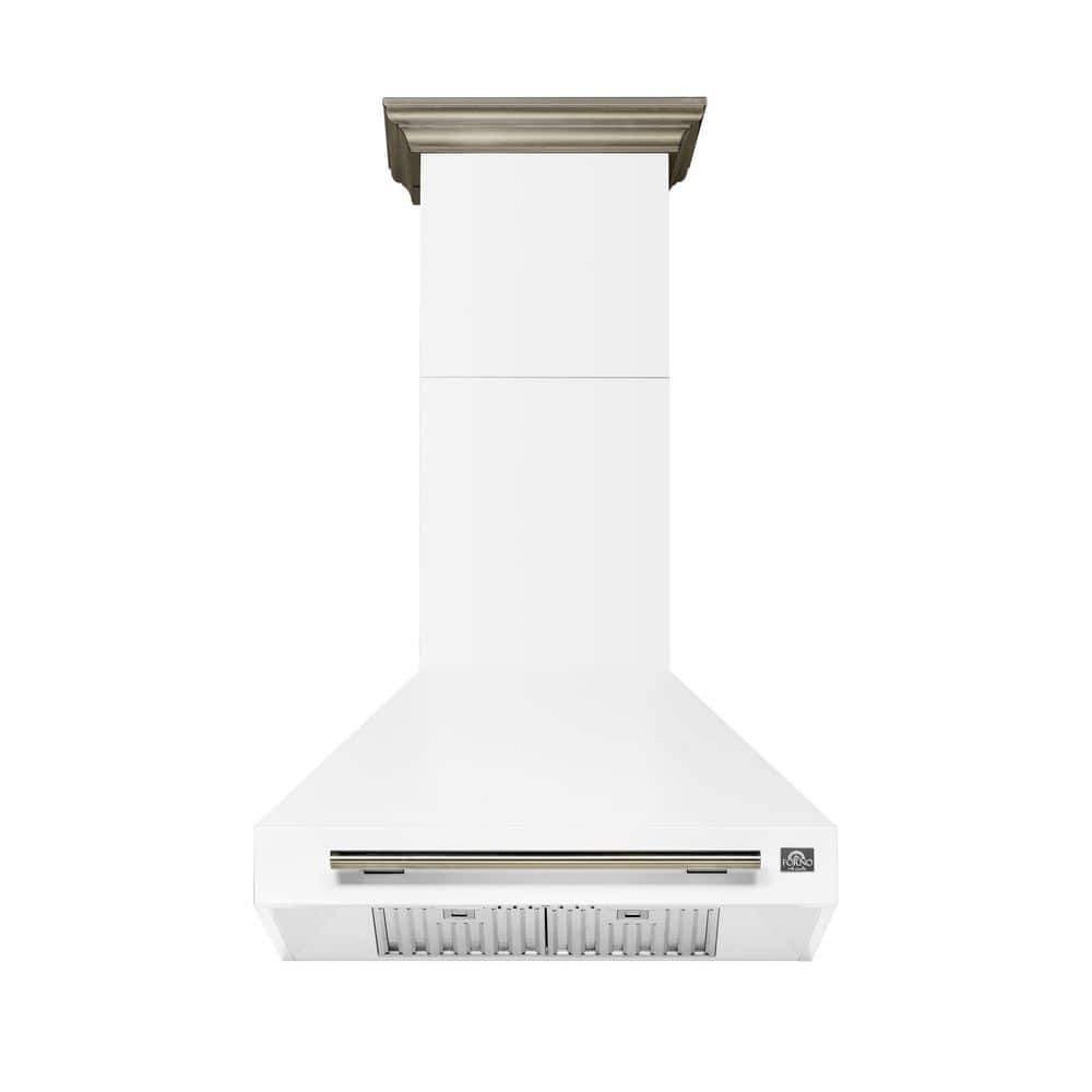 Aria 30 in. Wall-Mounted Range Hood in White, Ducted 600 CFM price history on PriceWatchPro