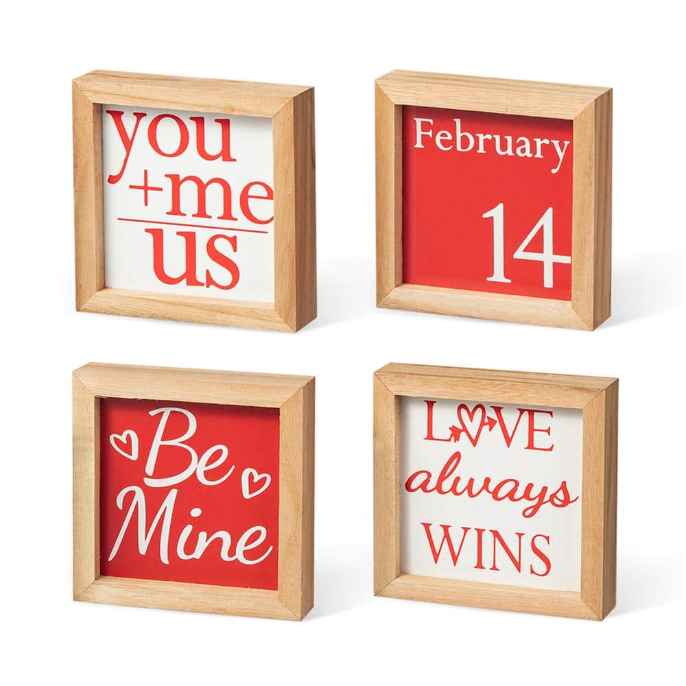 Valentine's 4 in. H Wooden Block Table Decor (Set of 4 ) price history on PriceWatchPro