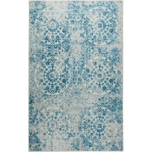 Mohawk Home Juniper Blue 2 ft. 6 in. x 4 ft. 2 in. Medallion Area Rug ...