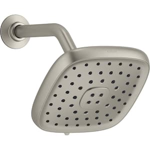 Fordra 3-Spray Patterns 6.817 in. Wall Mount Fixed Shower Head in Vibrant Brushed Nickel