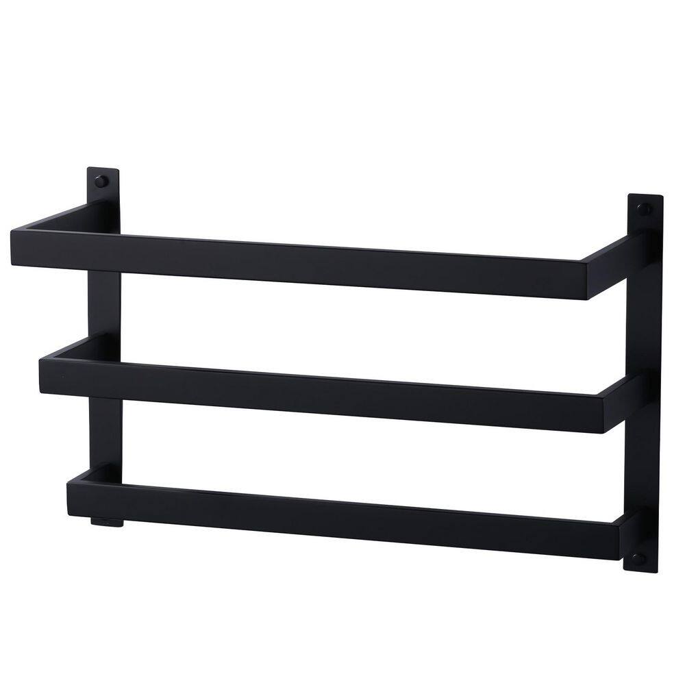 Square 20 in Wall Mounted Towel Rack Single Towel Holder in Matte Black price history on PriceWatchPro