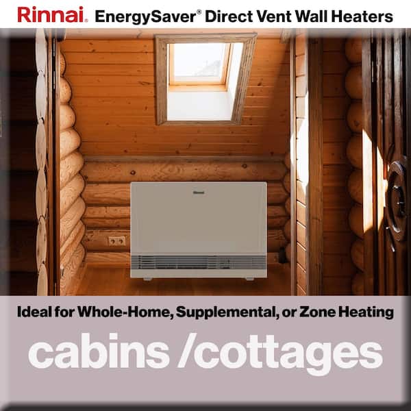Rinnaファヒーター Rinnai EnergySaver 11,000 BTU Direct Vented Wall Furnace Natural