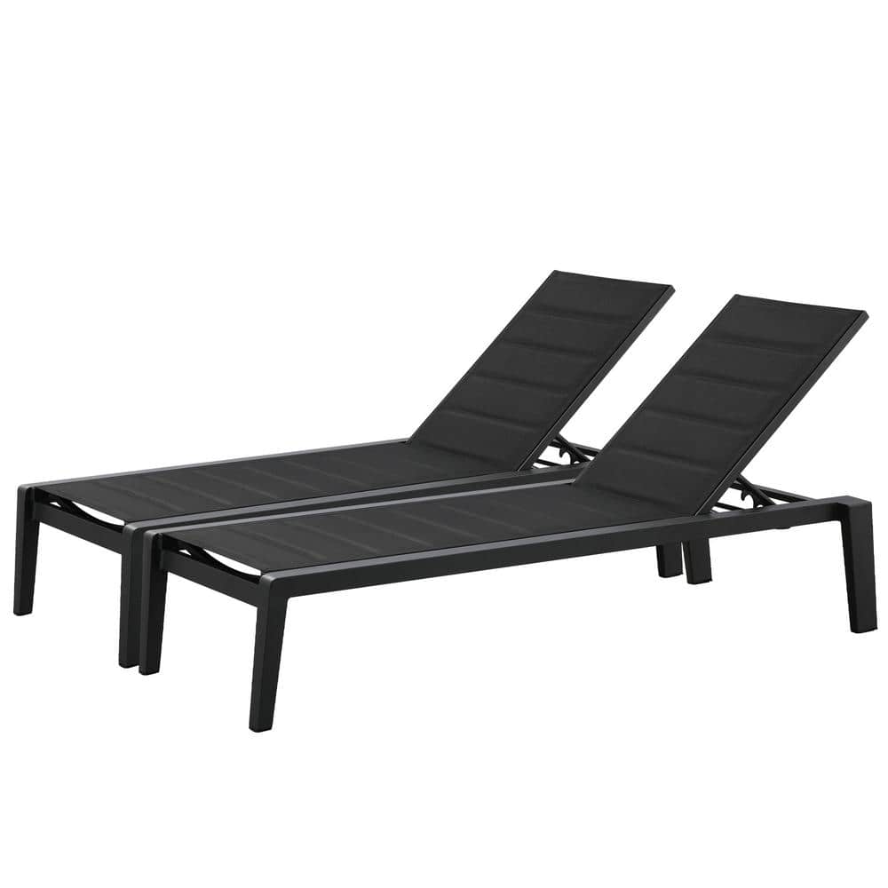 Trustmade Metal Outdoor Chaise Lounge Set with Padding (Set of 2