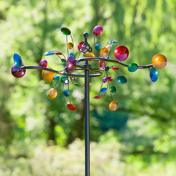 Evergreen Enterprises 73 in. Multi-Colored Multi-Directional Metal Wind Spinner