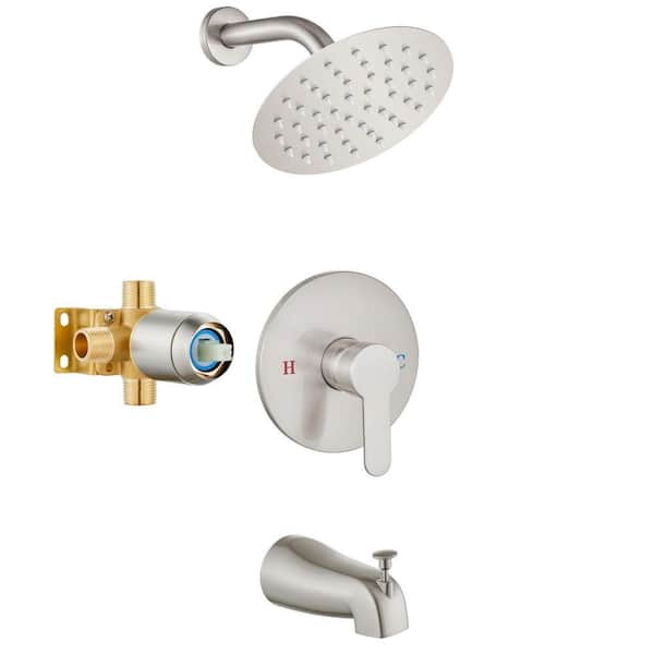 PICTURESQUE CENDU LLC Single-Handle Claw Foot Tub Faucet with Shower in. Brushed Nickel