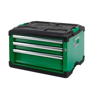 23.43 in. W Modular Steel 3-Drawer Interchangeable Connection Workshop Vertical Tool Chest (2-Shallow and 1-Deep Drawer)