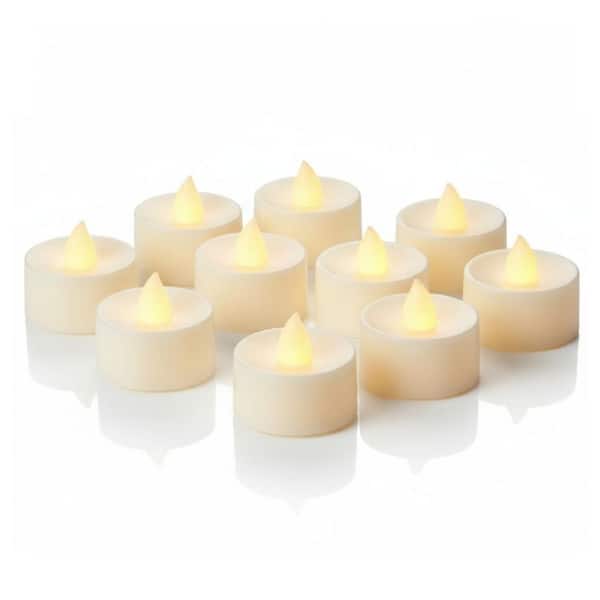 White Flameless Battery Operated Tea Lights Candles (24 Pack) UM1KU153