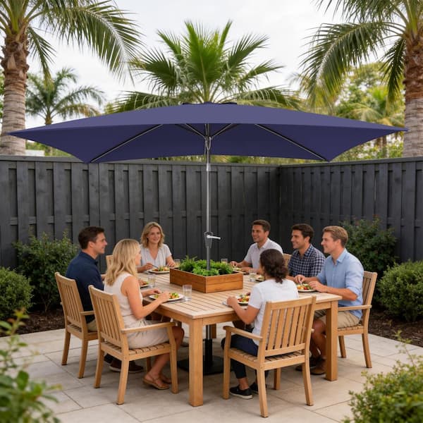 10 ft navy blue patio umbrella 10ft Cantilever Create the perfect outdoor retreat with this 10 ft Cantilever Umbrella Navy Blue Patio