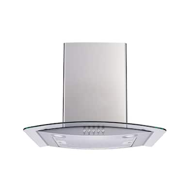 Winflo 36 in. Convertible Wall Mount Range Hood in Stainless Steel with ...