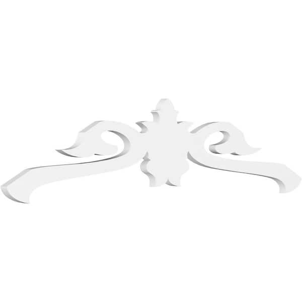 Ekena Millwork 1 in. x 48 in. x 12 in. (6/12) Pitch Florence Gable Pediment Architectural Grade PVC Moulding