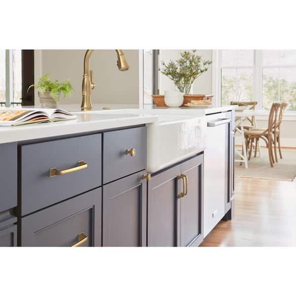 Ville 3-3/4 in. (96mm) Traditional Champagne Bronze Arch Cabinet Pull