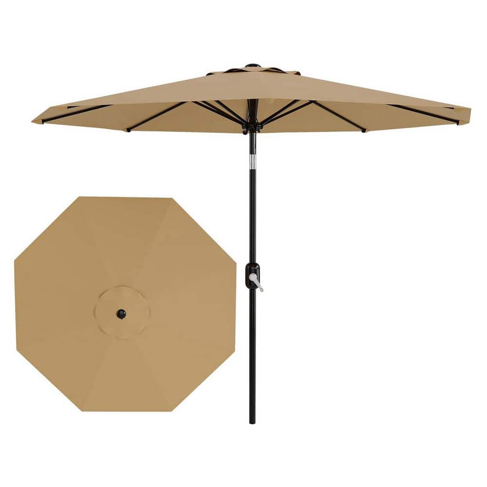 belleville 8 ft patio umbrella in tan Tangkula Wall Mounted Umbrella, Outdoor Wall with tangkula Transform your patio into a nighttime oasis with the Outsunny Double Umbrella Featuring built Patio Umbrella Wooden 13ft 8-Rib