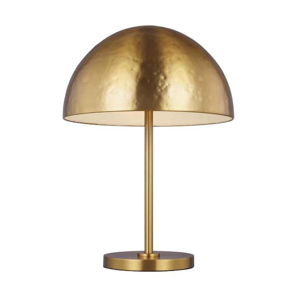 Whare Burnished Brass Table Lamp with Burnished Brass Steel Shade