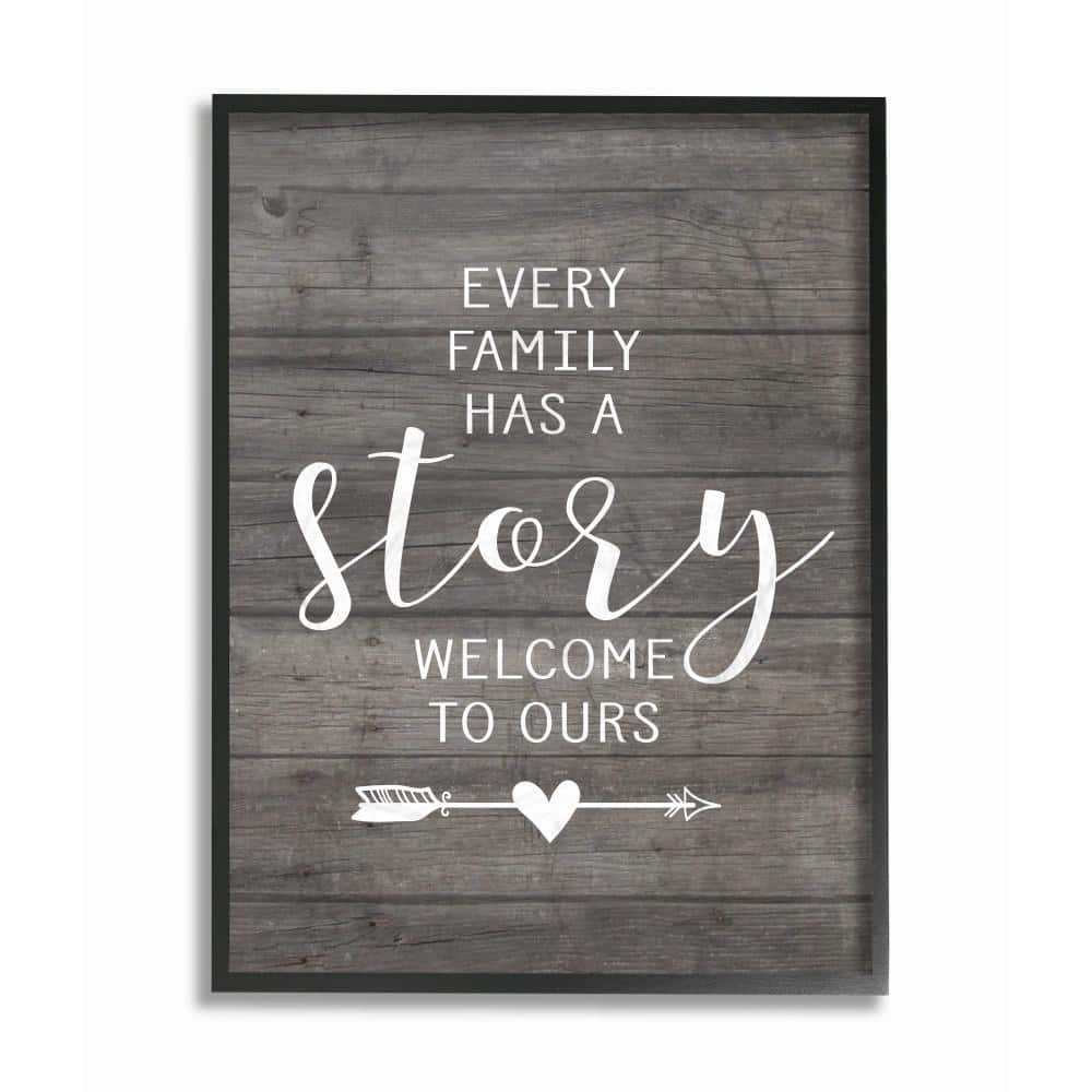11 in. x 14 in. Every Family Has A Story by Lettered and Lined Wood Fr