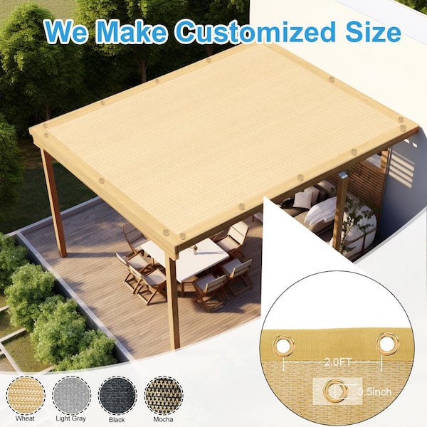 tarp to tarp 5周年 Valo shade Custom UV Shade Cloth Tarp Cover - 7.5oz Closed Mesh 95