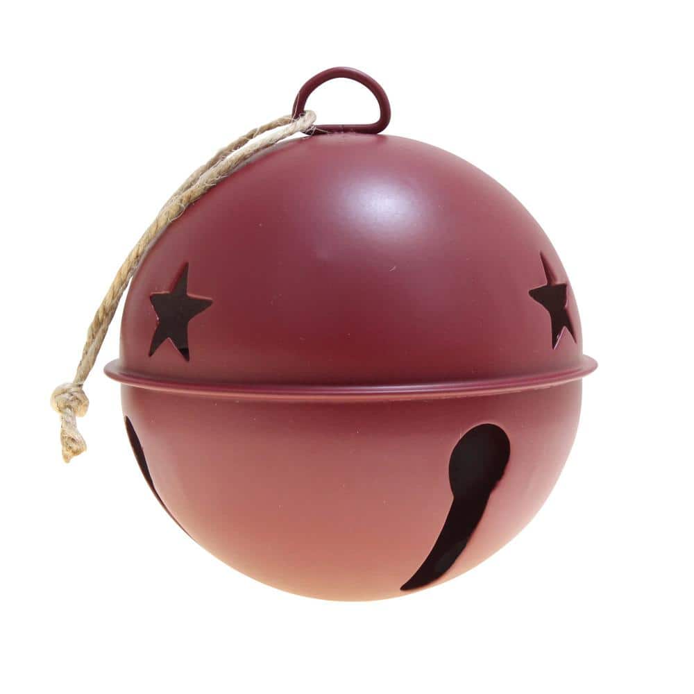 QILIXIANG Vintage Christmas Red Ribbon Bells Ornament, Metal Jingle Bell Christmas Bells, Large Hanging Bells Pendant with Handmade Bow for Front Door Festival Home Decoration