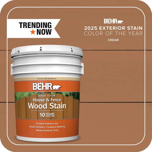 5 gal. #SC-146 Cedar Solid Color House and Fence Exterior Wood Stain