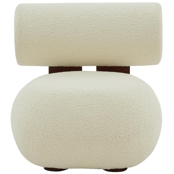 SAFAVIEH Kamaria Ivory/Dark Brown Accent Chair