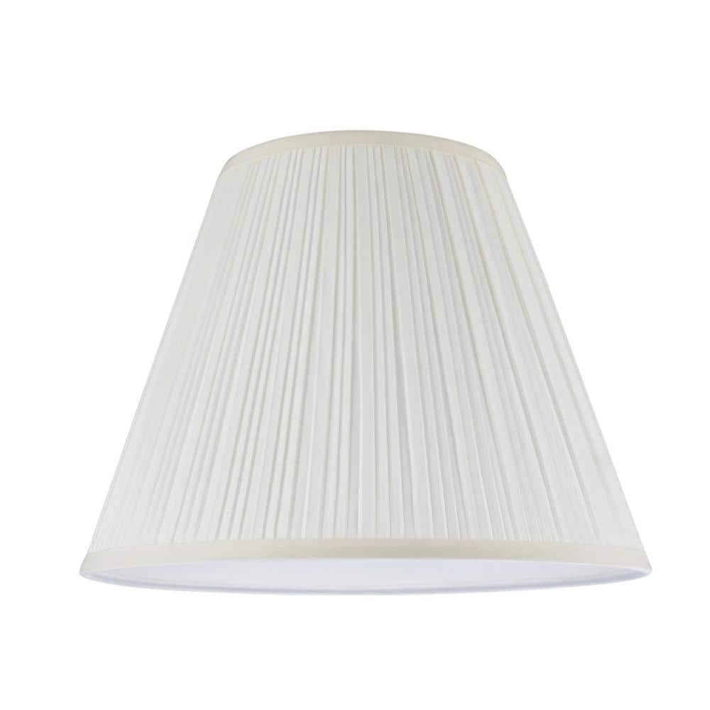 Off-White Pleated Cotton Empire Lamp Shade, 14"