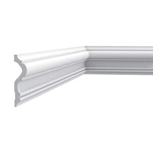 1-1/8 in. D x 4-3/4 in. W x 78-3/4 in. L . Primed White Plain Polyurethane Panel Moulding (2-Pack)